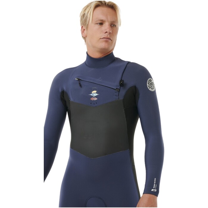 2024 Rip Curl Hombres Dawn Patrol 3/2mm Chest Zip Neopreno 158MFS - Dark Navy